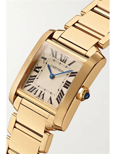 cartier tank gold mens|cartier tank francaise gold price.